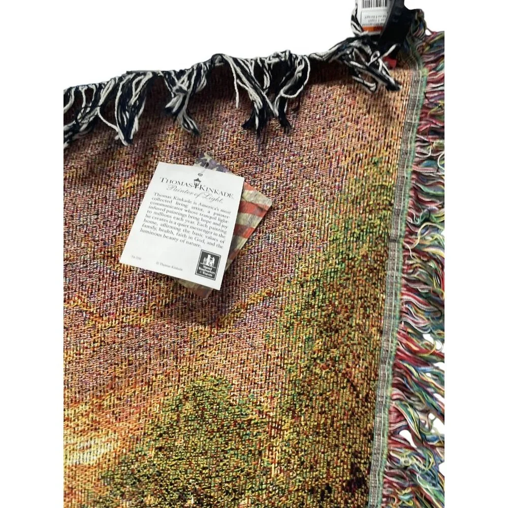 Thomas Kinkade Woven Throw Blanket 48x60‎ Psalm 139:14 Scenic
